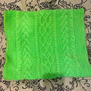 NWT Polo Ralph Lauren Neon Lime Cable Knit Neck Warmer